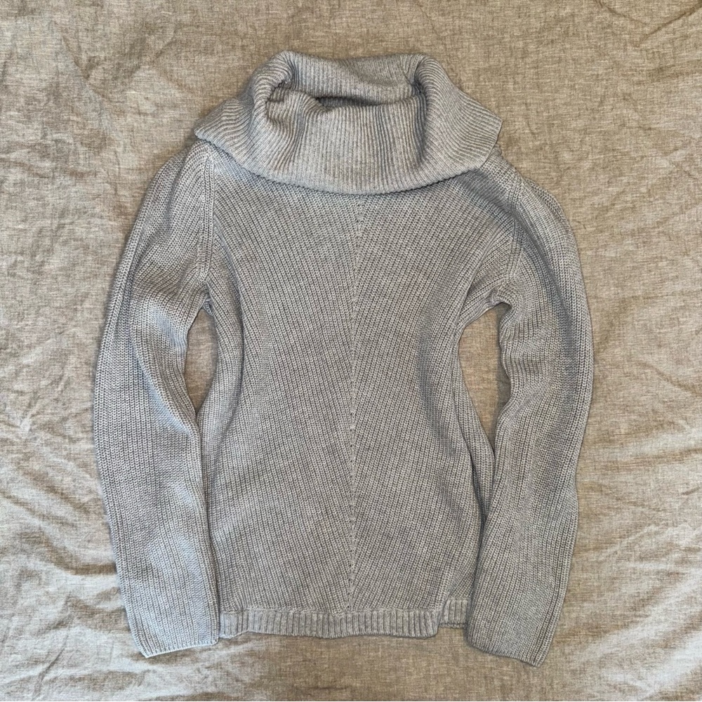 Talbots 100% Organic Cotton Gray Sweater